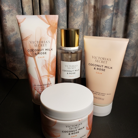 4 PC VICTORIA'S SECRET COCONUT MILK & ROSE - Picture 3 of 3
